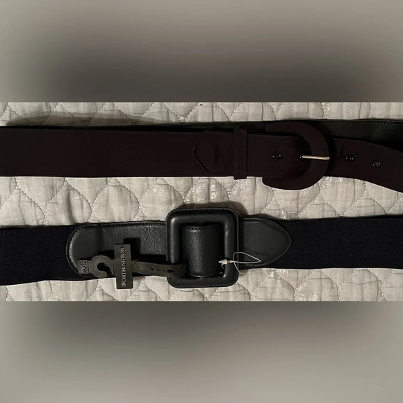 VINTAGE~2~STRETCH/ BUCKLE BELTS~M/L - Picture 2 of 4